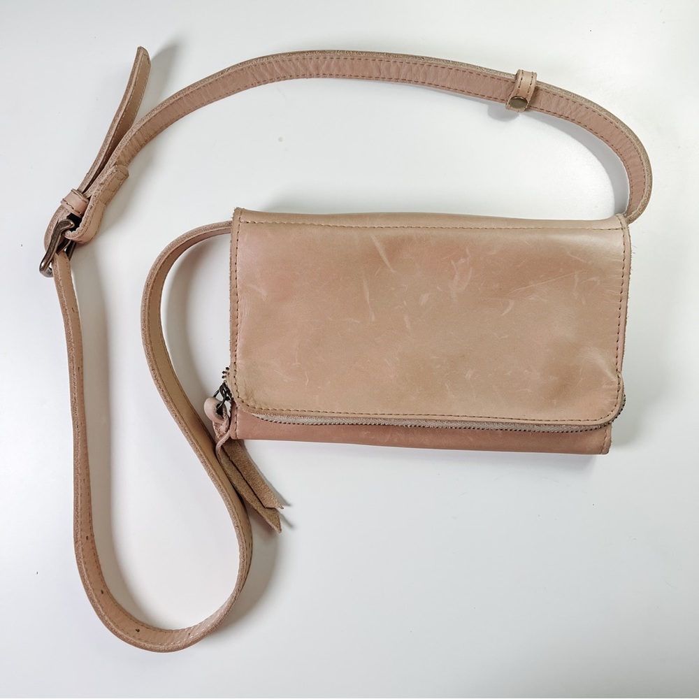 Able Monique Sling leather crossbody.